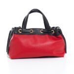 geanta chic, Geantă Chic Rouge Noir cu Detalii Aurii 1