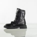 ghete dama, piele naturala, talpa groasa, curele decorative, ghete moderne