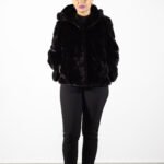 jacheta vizon, black velvet, jacheta premium, vizon negru, iarna, Jachetă Premium din Blană de Vizon Black Velvet