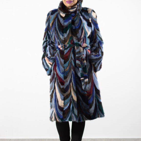 haina exclusiva, blana naturala, model contemporan, haina moderna, haina premium, Haină Exclusivă din Blană Naturală cu Model Contemporan