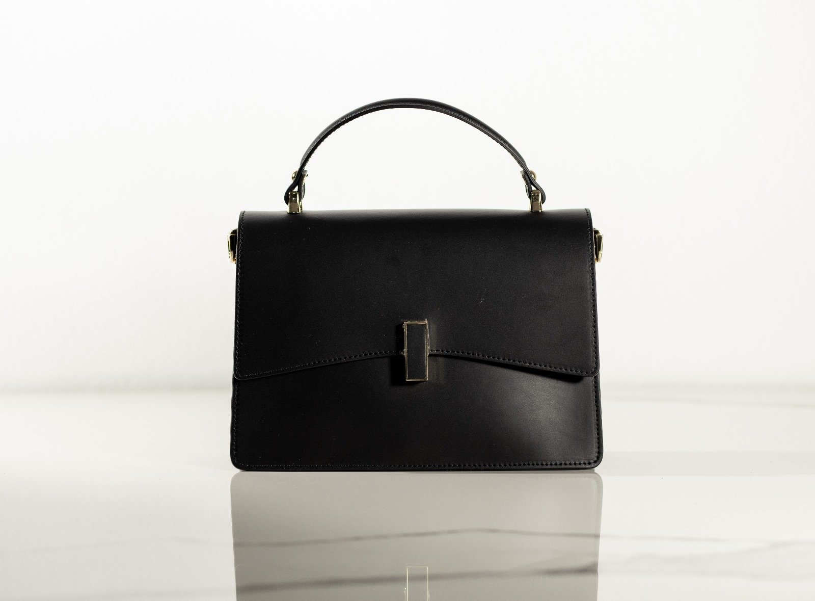 Black Classic - Geantă Elegantă din Piele Naturală a