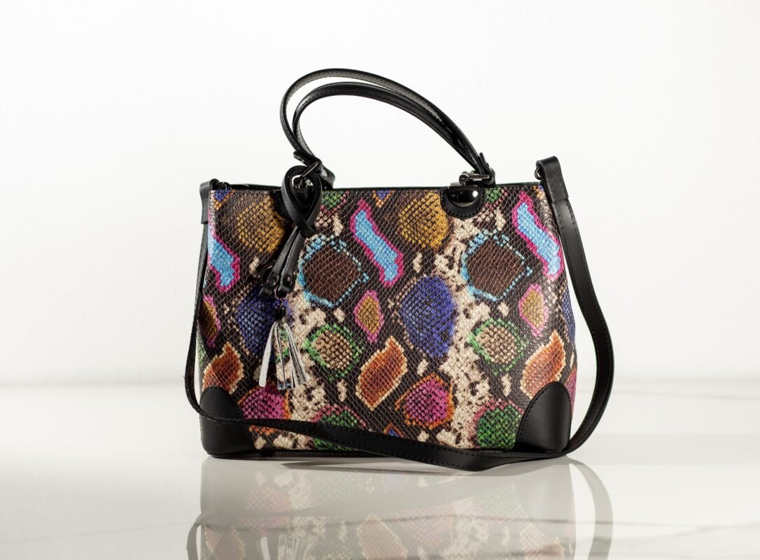 geantă exotică, imprimeu exotic, urban vibe, geantă colorată, geantă statement, Urban Vibe - Geantă Colorată cu Imprimeu Exotic