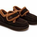 Mocasini maro îmblăniți cu baretă
