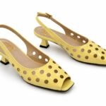 Sandale Elegant-Casual Galbene cu Decupaje și Bareta la Călcâi